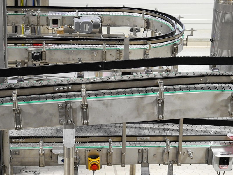 Bande transporteuse de la ligne d'emballage
