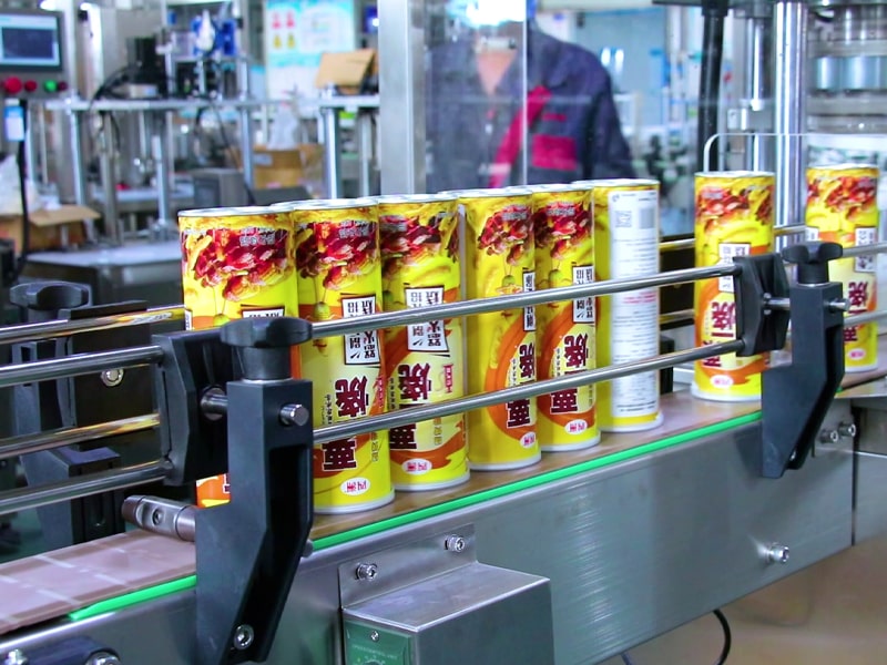ポテトチップス缶詰用紙シール機