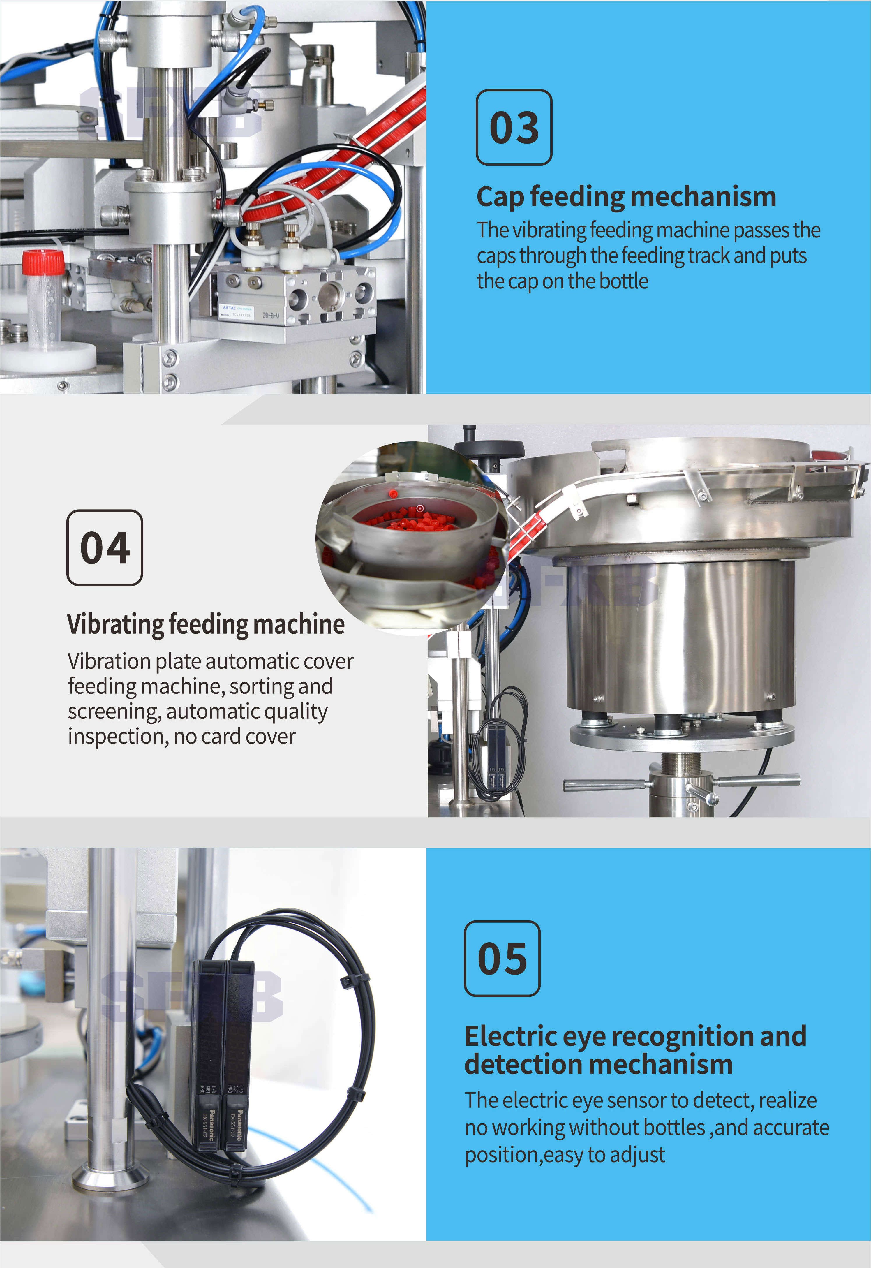 Desktop ceramic pump filling automatic capping machine